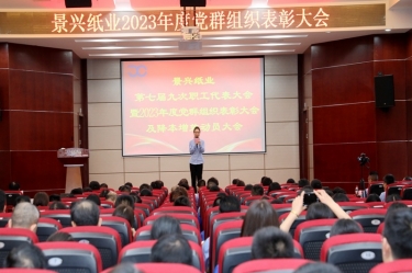 统一思想 坚定信心 | 恒峰g22纸业召开第七届九次职工代表大会暨2023年度党群组织表彰大会及降本增效动员大会